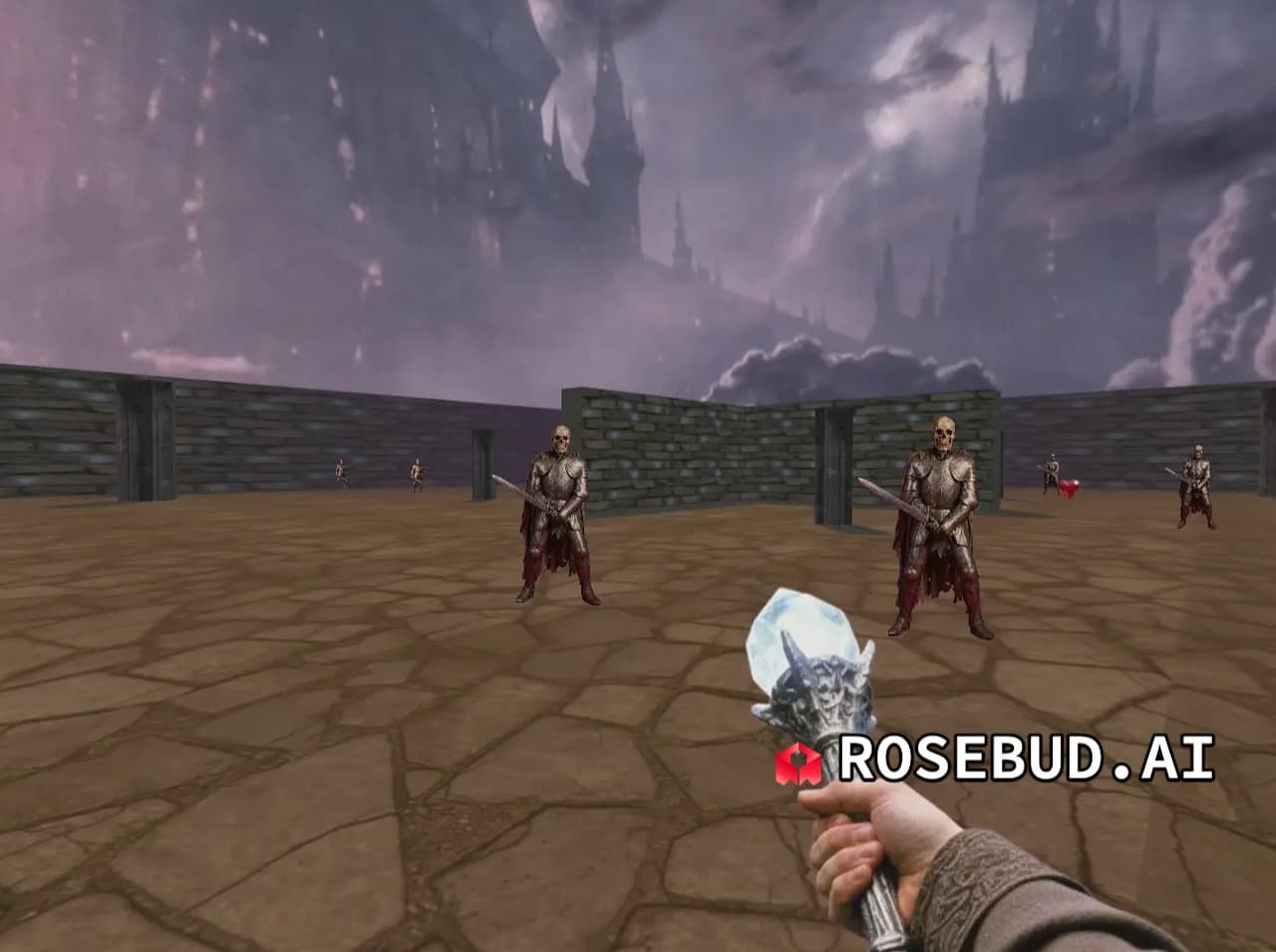 Crystal Seeker FPS — a 3D first-person shooter made with Rosebud