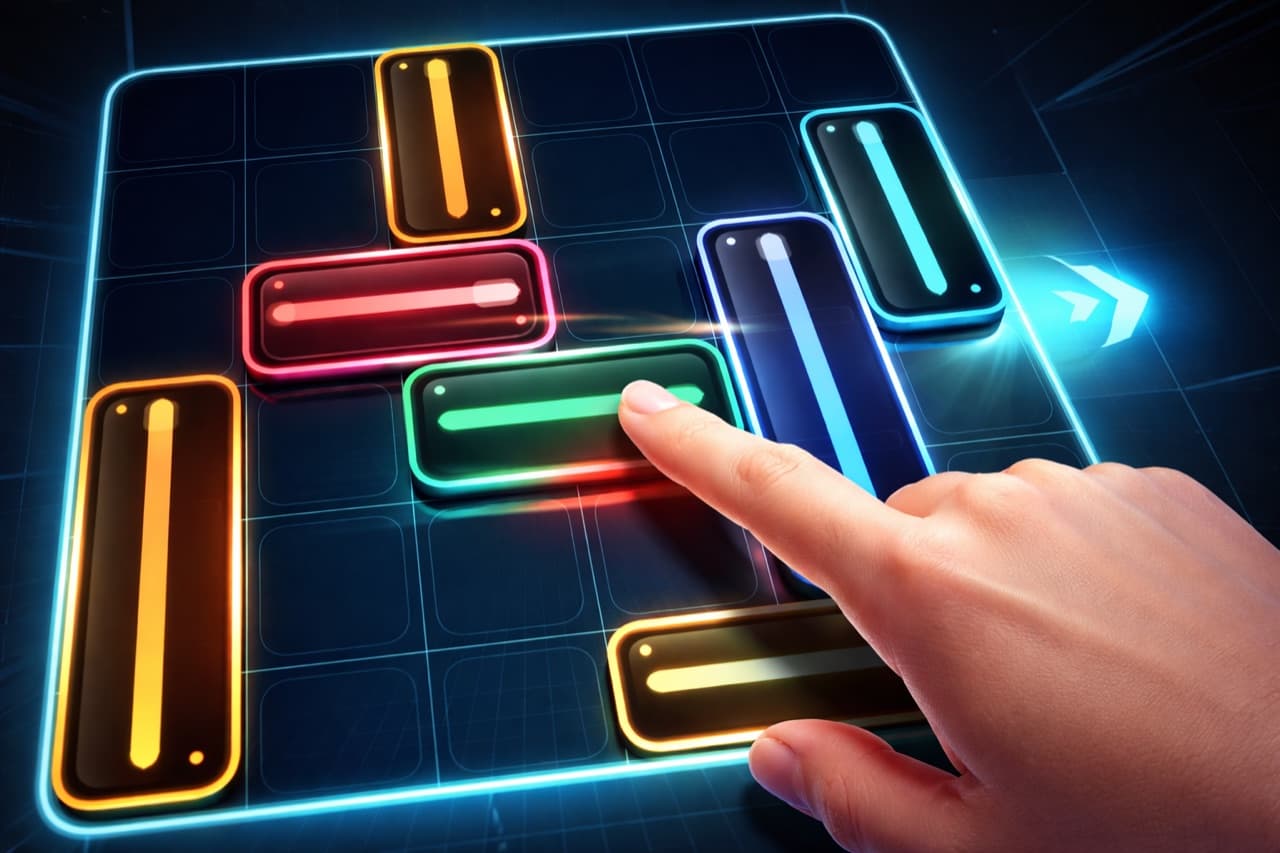 Tron Gridlock — a puzzle game made with Rosebud