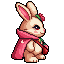 Strawberry bunny, pixel art sprite